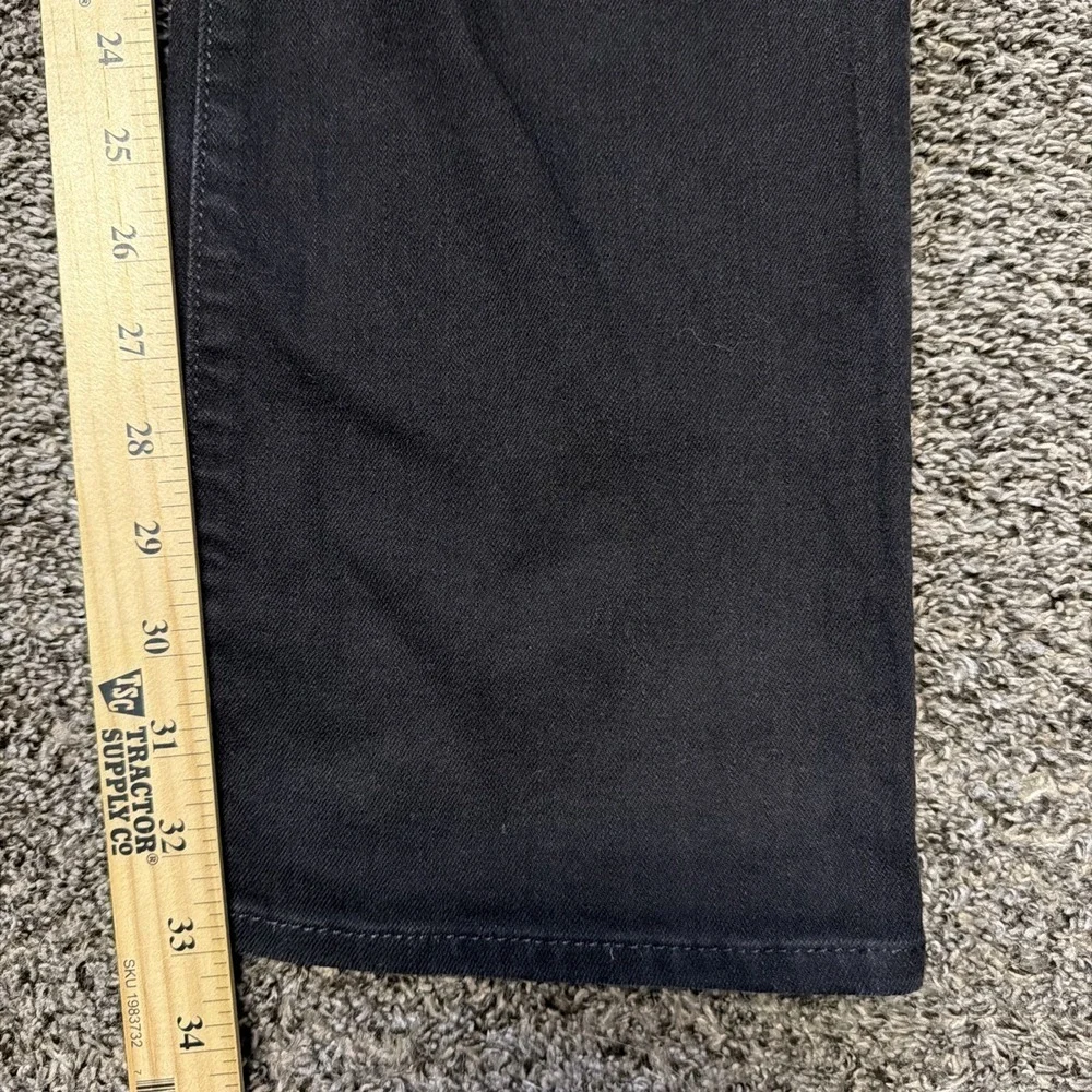True Religion Jeans Mens 36 Black‎ Ricky Relaxed Straight Denim USA Made Flap